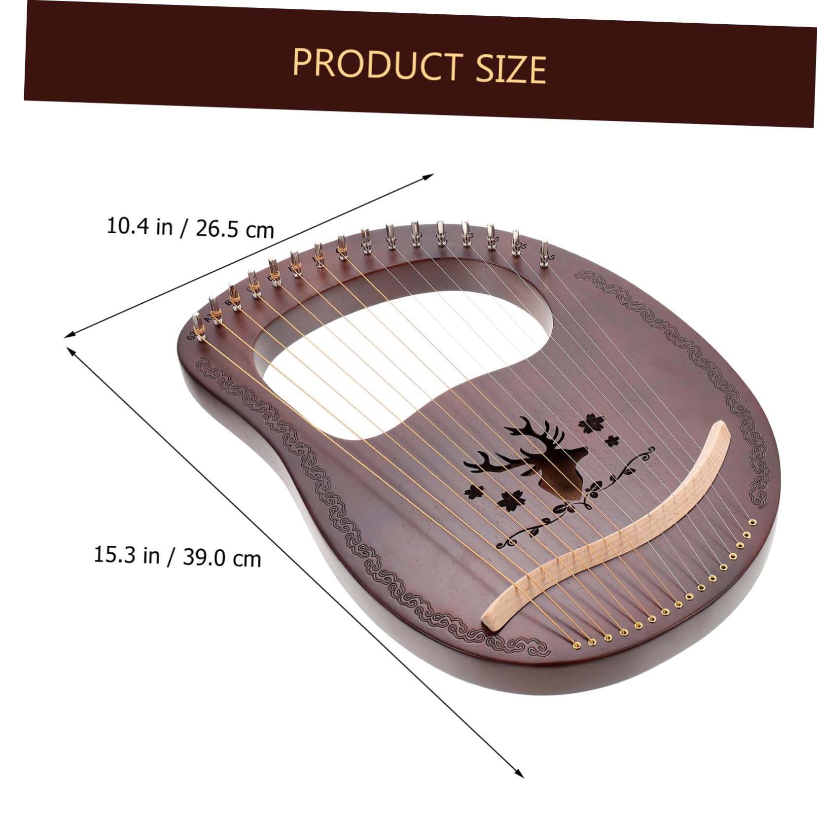 Amazon | FUNOMOCYA 繊細な16音色のリラハープ。木製ハープ